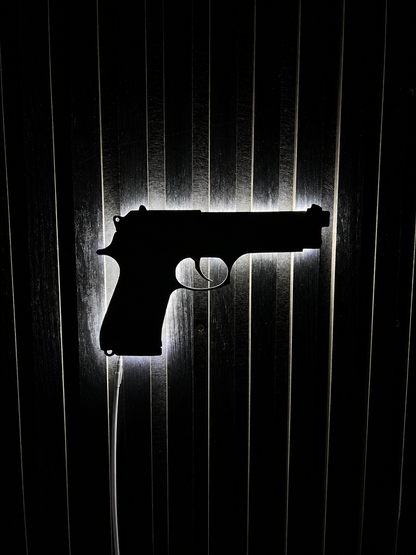 LED Pistol Wall Light – Gaming Room & and Man Cave Decor
