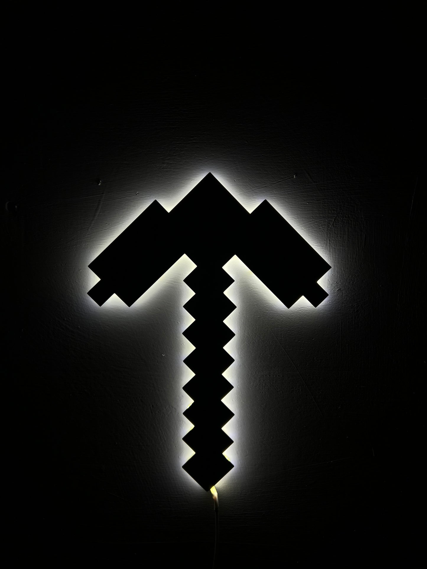 Pixel Pickaxe - Retro LED Wall Light