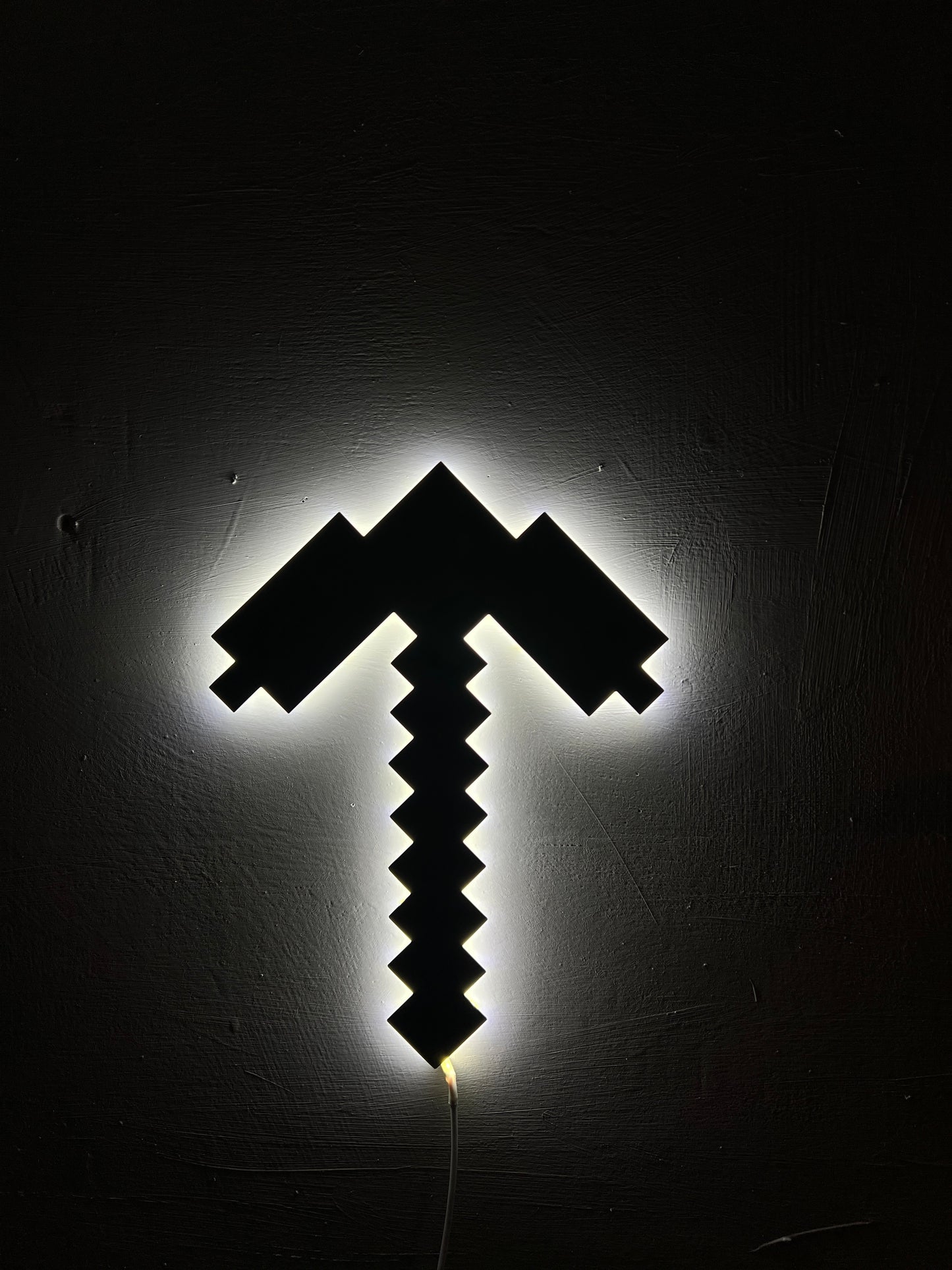 Pixel Pickaxe - Retro LED Wall Light
