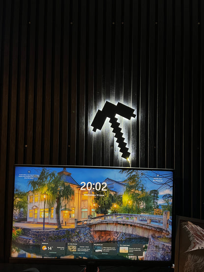 Pixel Pickaxe - Retro LED Wall Light